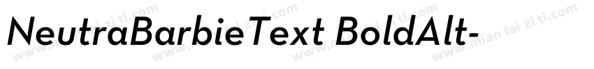 NeutraBarbieText BoldAlt字体转换